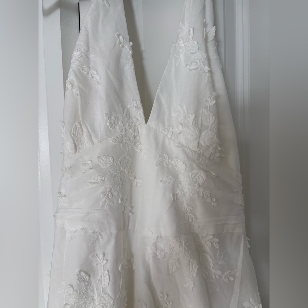 Maison Amory White Halter Dress size M